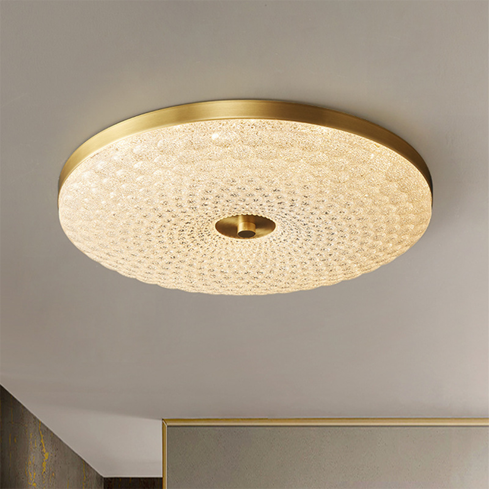 Modern Brass LED Ceiling Light - Stylish Copper Ceiling Lamp for Contemporary Home Illumination