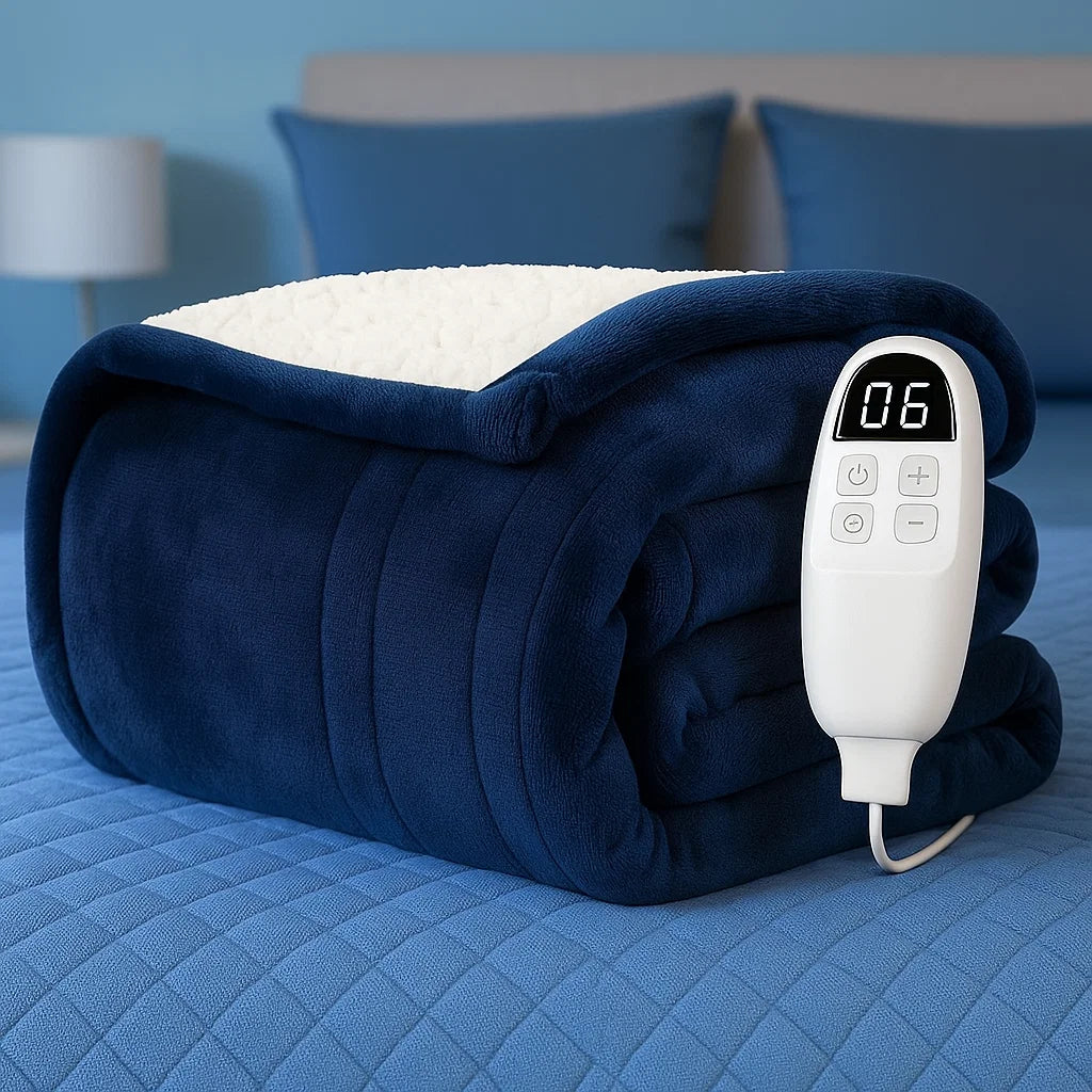 Elektrische Decke Flanell Beheizt Waschbar Timer Überwurf