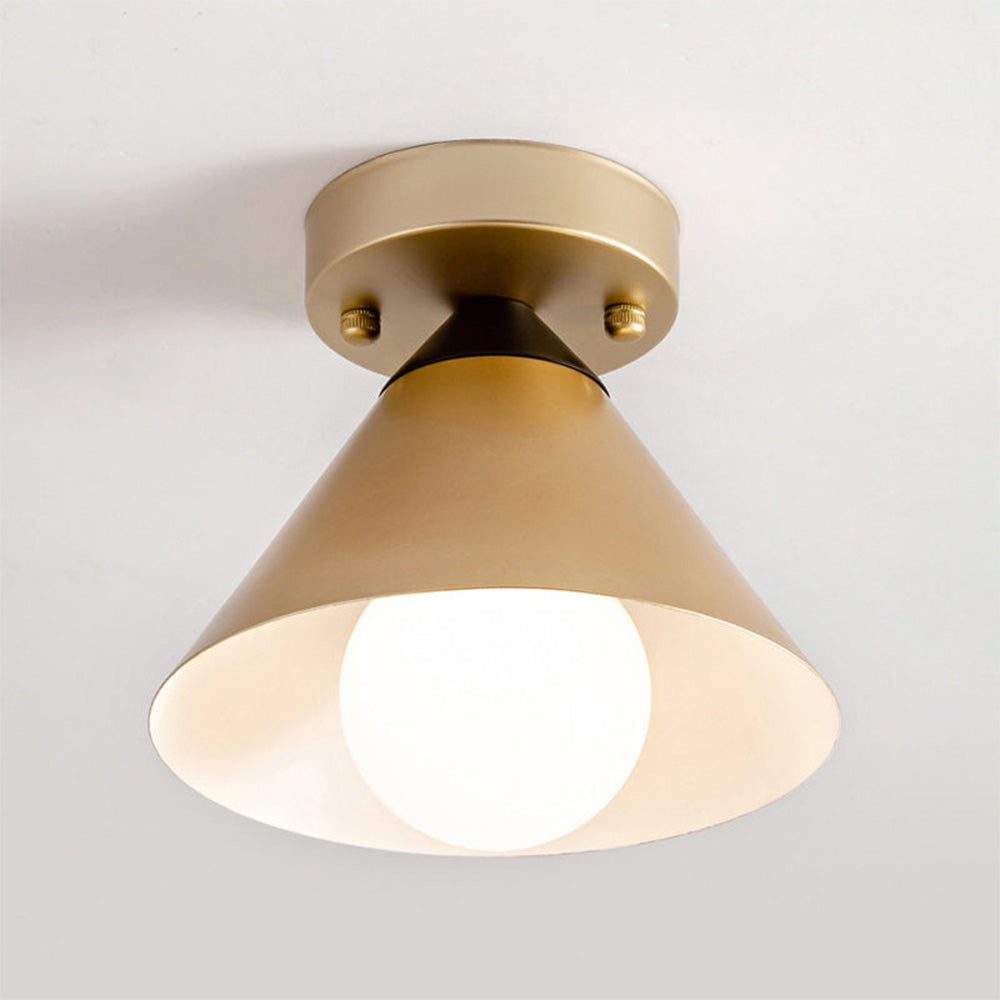 Modern Gold Flush Ceiling Light for Hallway - Elegant Contemporary Lighting Fixture for Stylish Home Interiors