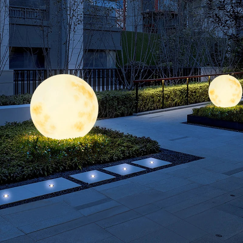 Lampe boule lune pour jardin extérieur