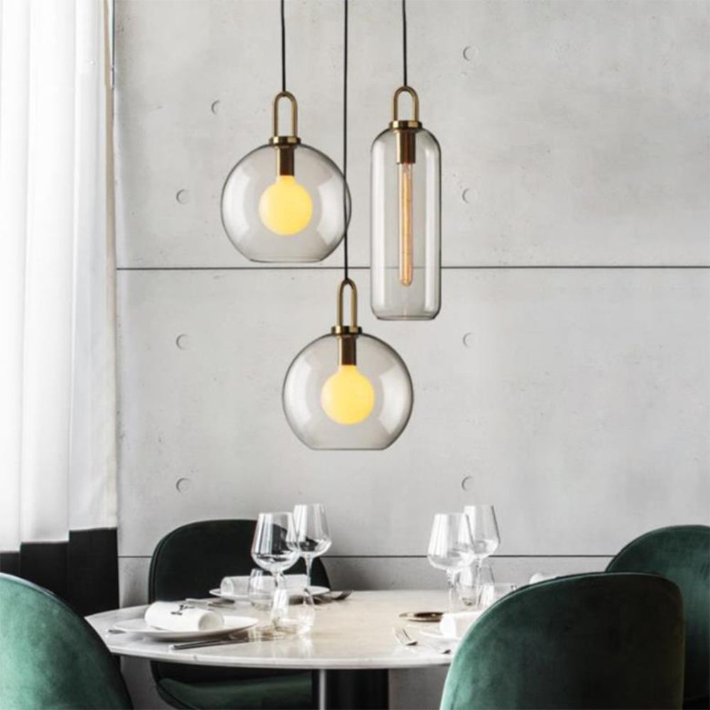 Nordic Minimalist Glass Pendant Light - Elegant Scandinavian Design for Modern Home Interiors, Perfect for Living Room or Dining Area