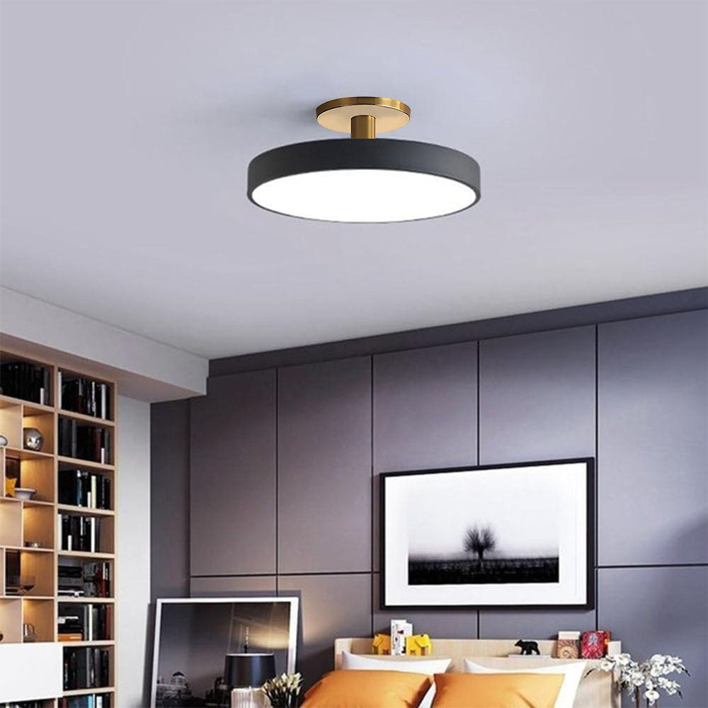 Sleek Simplicity Round Flush Mount Ceiling Light Fixture for Modern Home Interiors and Elegant Spaces