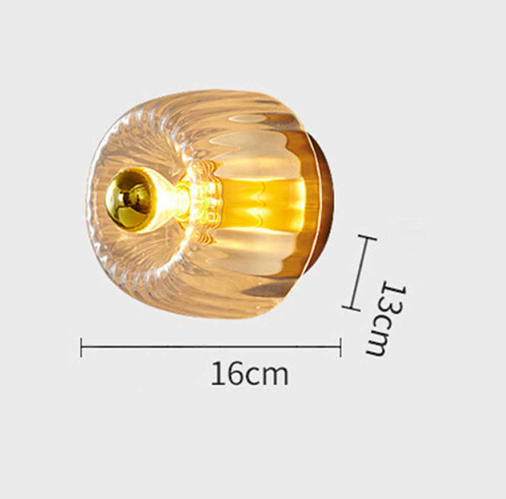 Contemporary Mini Clear Glass Wall Light Fixture for Modern Home Décor - Stylish and Elegant Illumination Solution