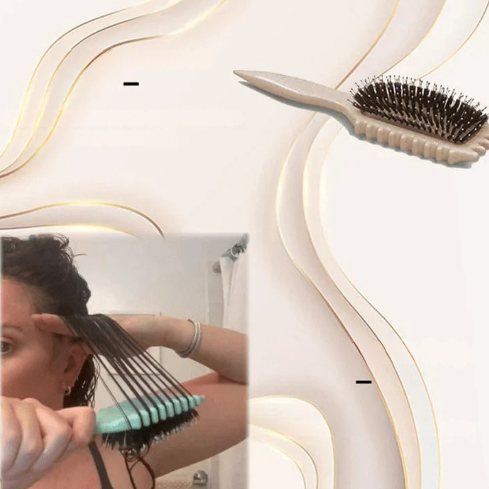 Brosse coiffante définissant les boucles et démêlante pour cheveux