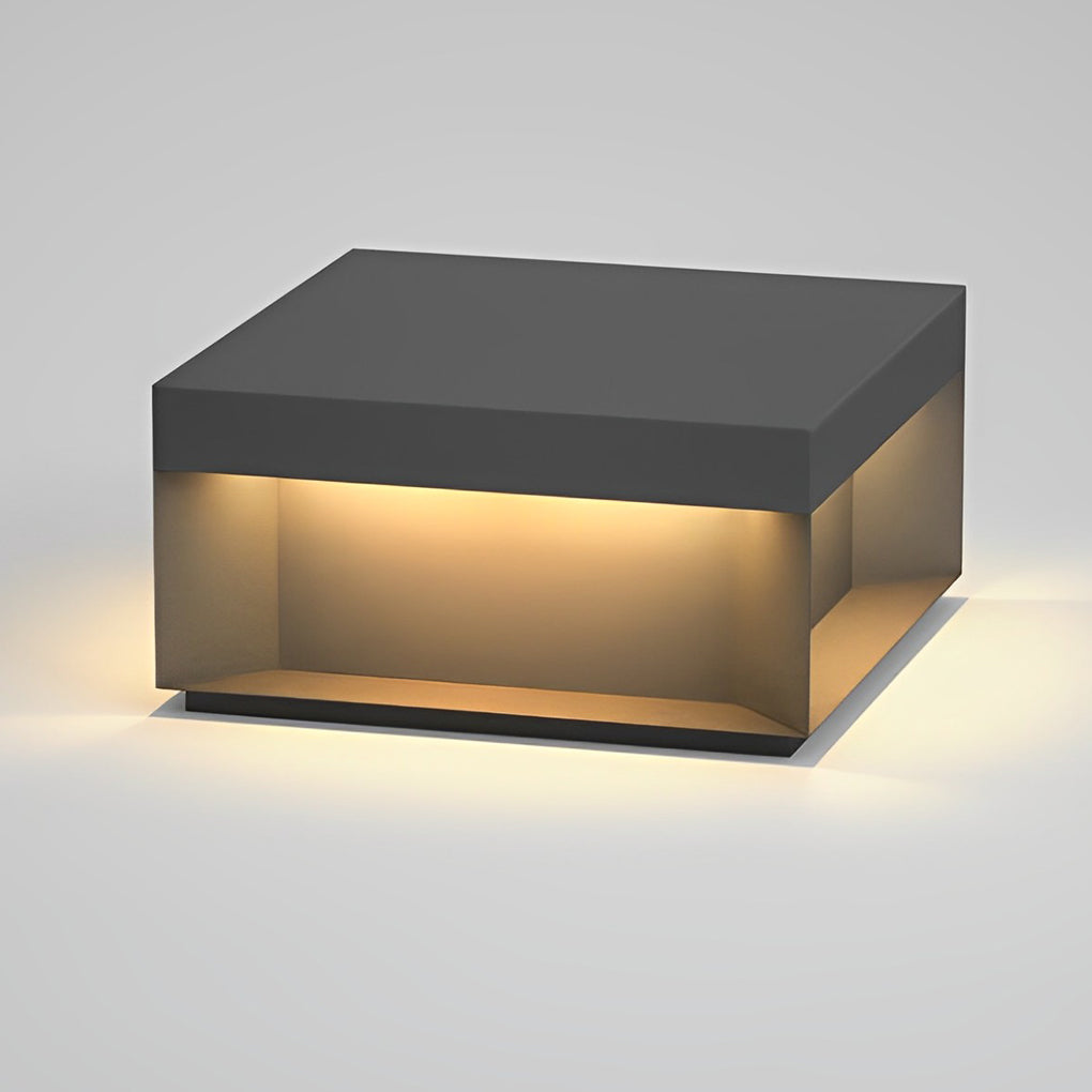 Farola LED para exterior moderna de metal negro