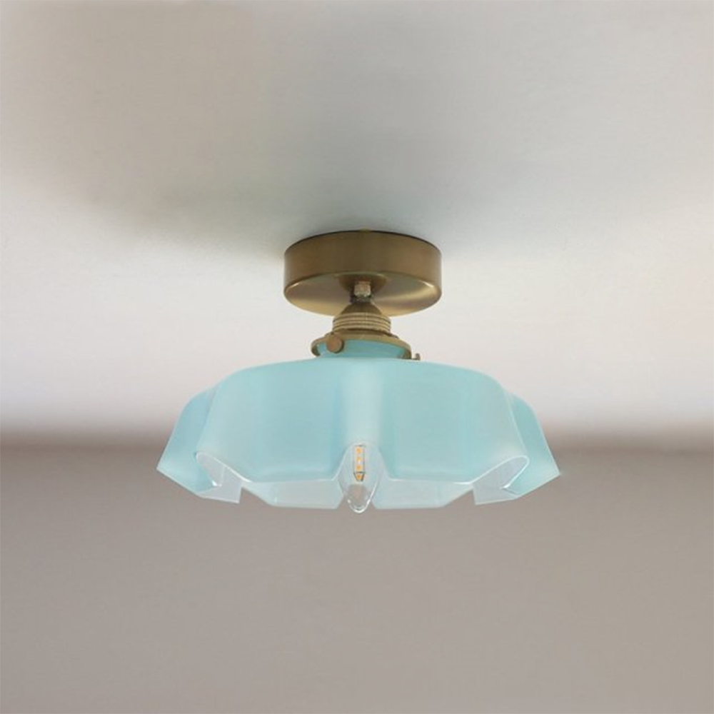 Elegant French Glass Lampshade for Kitchen Island Ceiling Lighting - Stylish Pendant Light Fixture for Modern Interiors