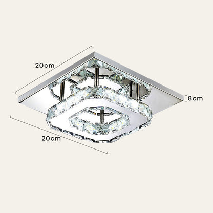 Ceiling Light Crystal LED Modern Flush Fixture