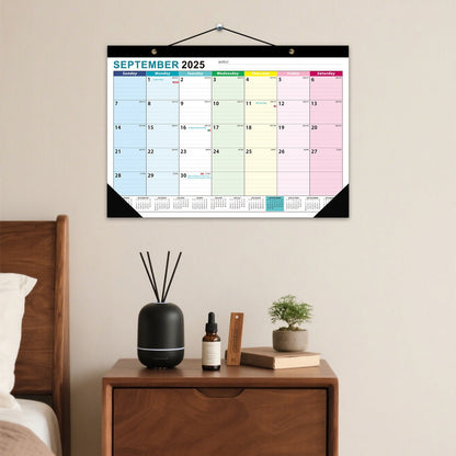 Calendrier mural avec grande vue mensuelle écrivable