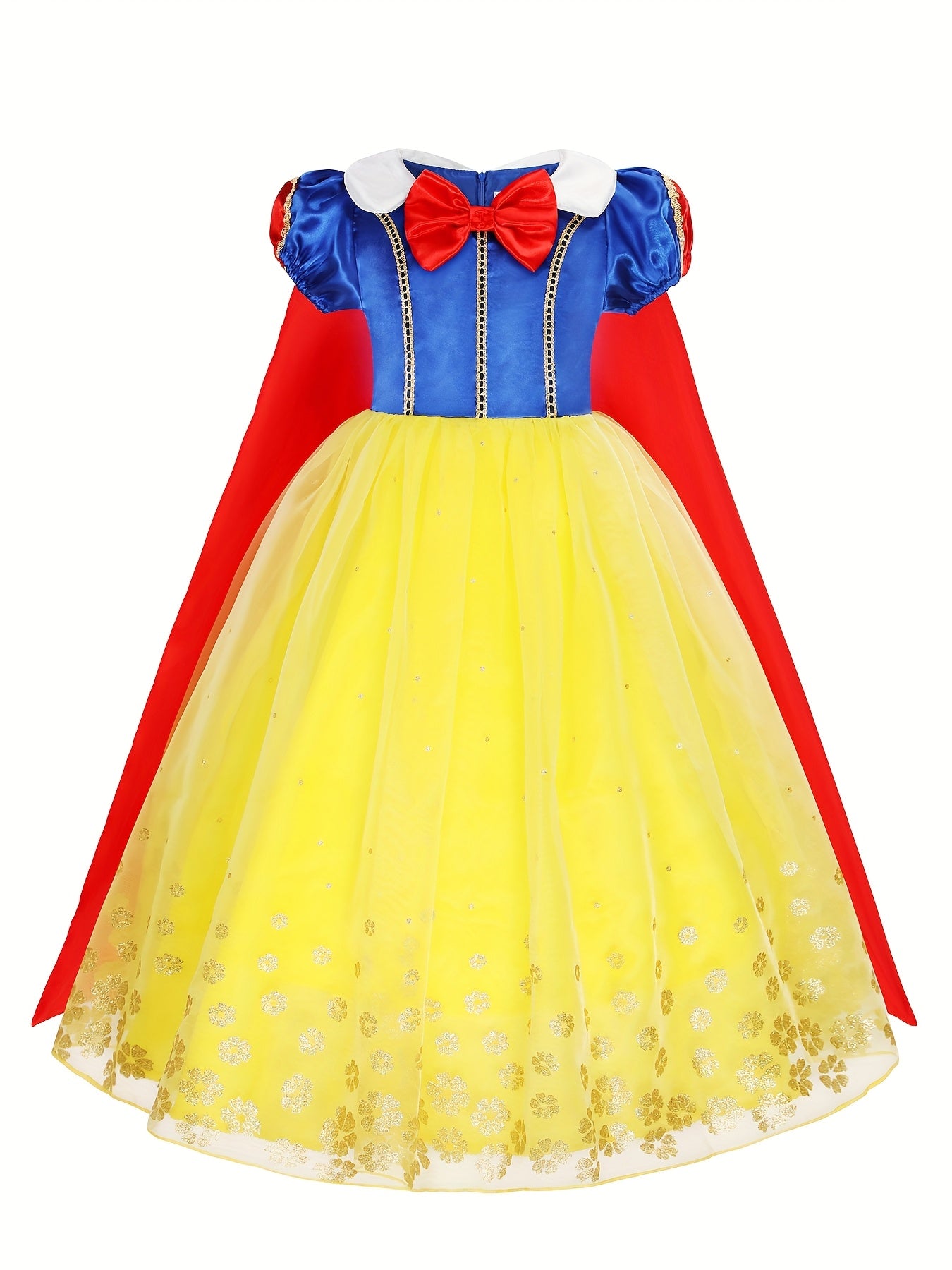 Disfraz de Princesa de Nieve para Niñas para Halloween | Vestido Maxi con Mangas Abullonadas
