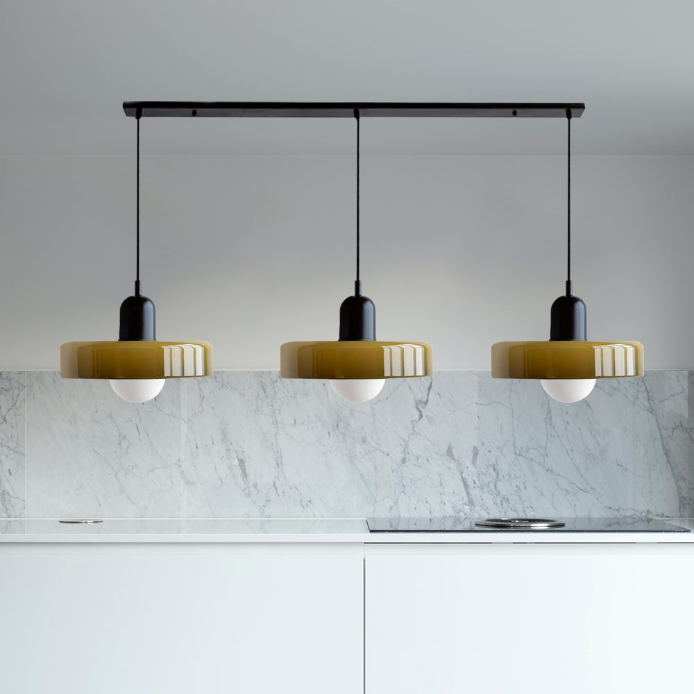 Contemporary 3-Head Glass Pendant Light - Stylish Modern Art Decor for Elegant Home Interiors