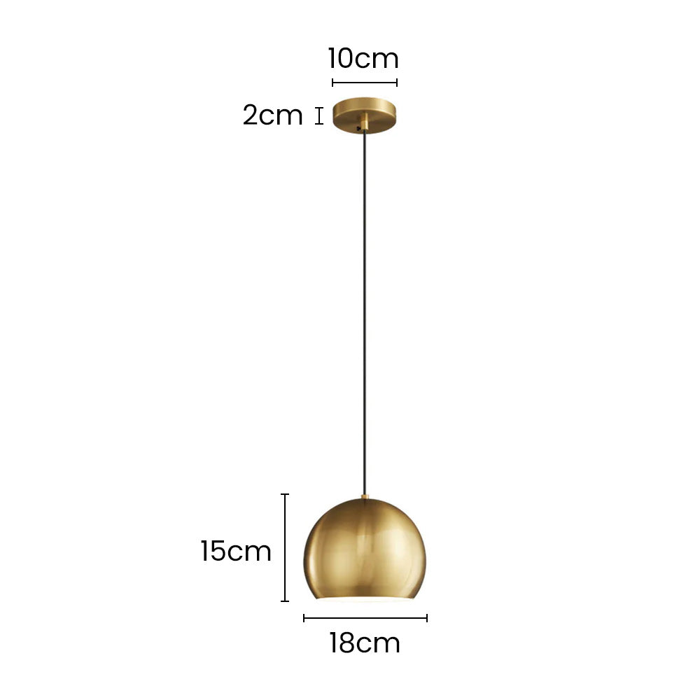 Elegant Modern Brass Gold Pendant Light for Bedroom - Stylish Ceiling Fixture to Enhance Your Home Décor and Ambiance