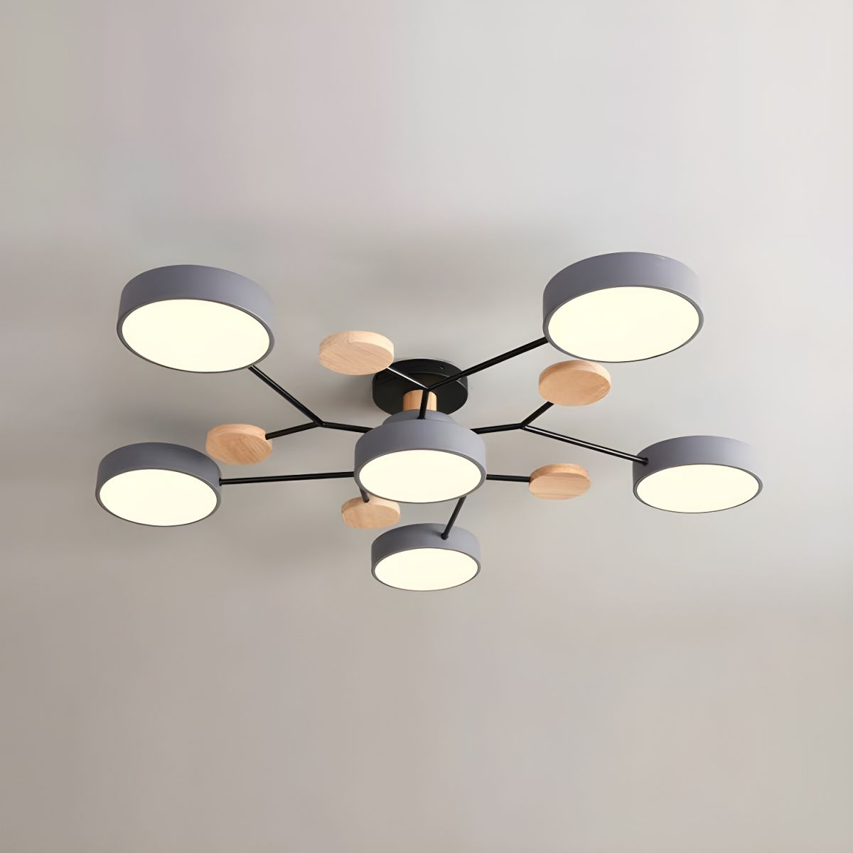 Contemporary Round Low Ceiling Light Fixture for Living Room Ambiance and Style Enhancement