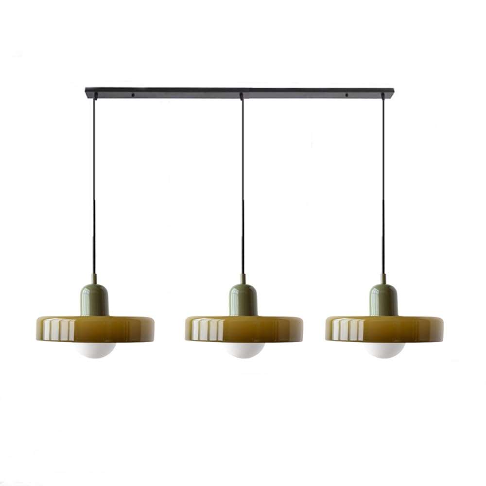 Contemporary 3-Head Glass Pendant Light - Stylish Modern Art Decor for Elegant Home Interiors