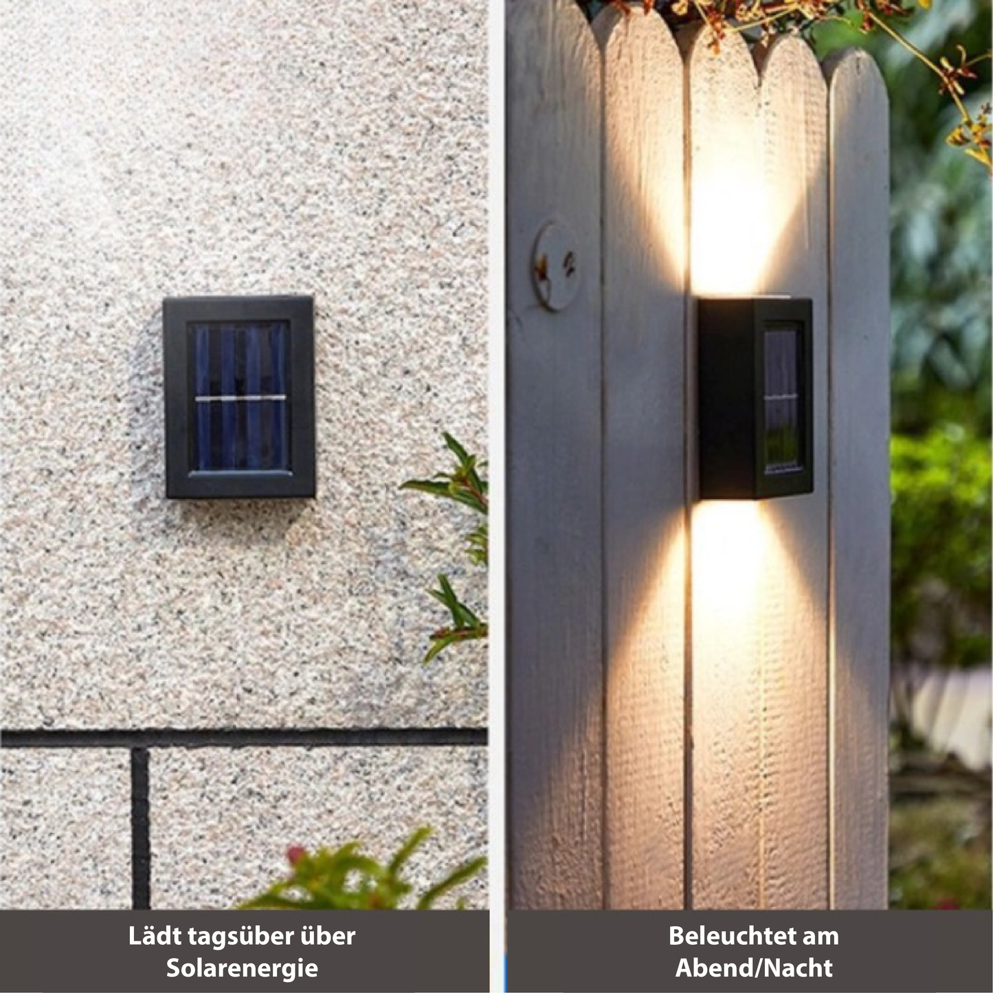 Outdoor Solar LED Wall Light Modern