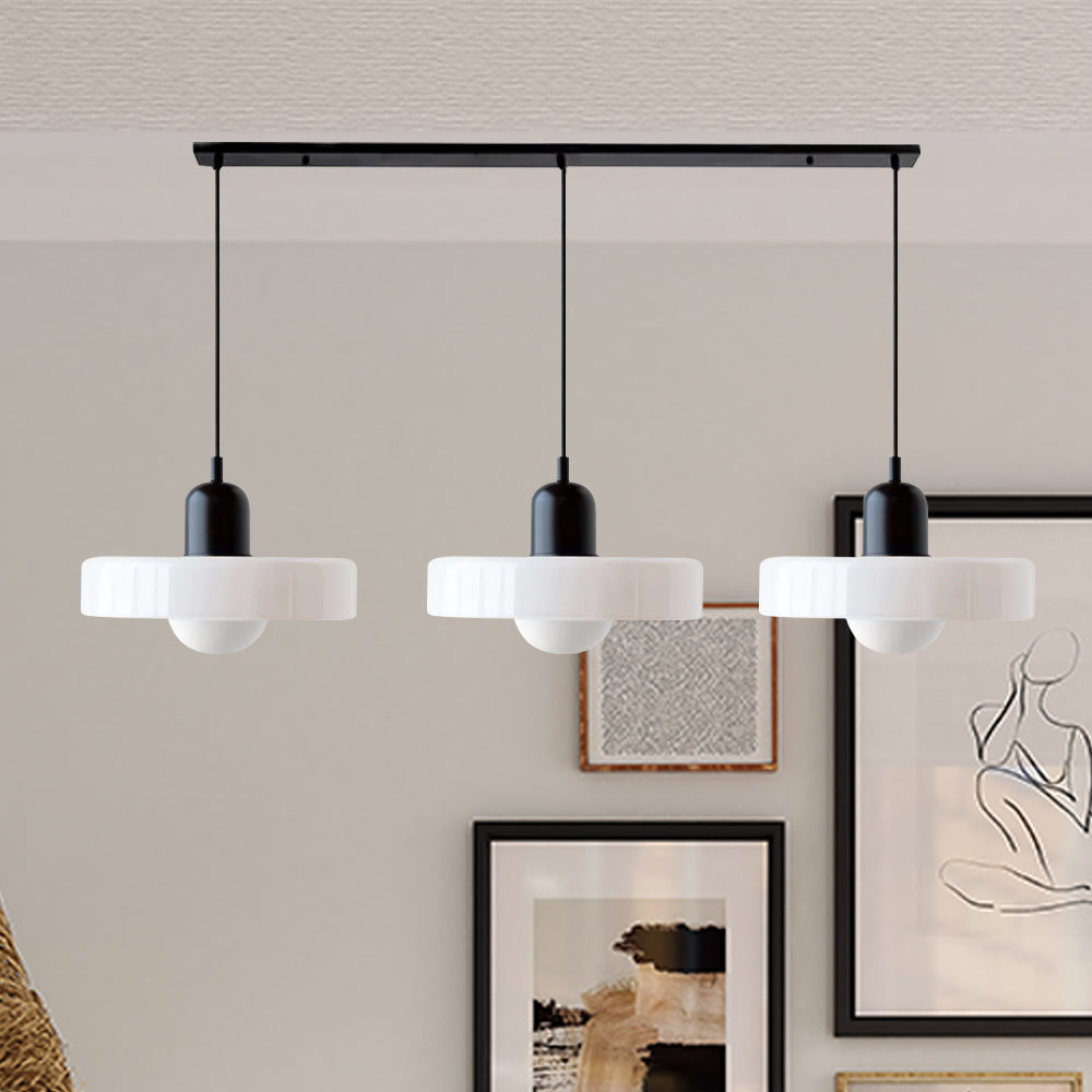 Contemporary 3-Head Glass Pendant Light - Stylish Modern Art Decor for Elegant Home Interiors