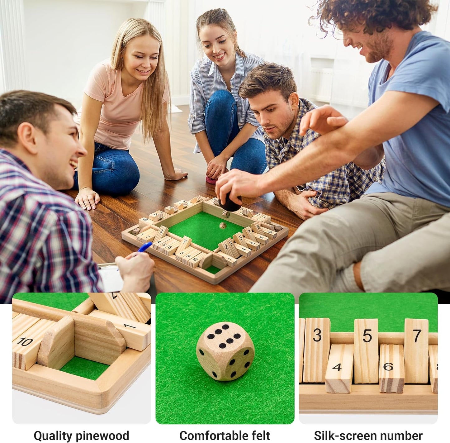 DiceVault – Classic Shut The Box Board Game