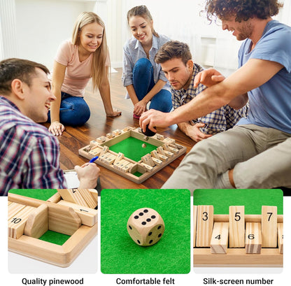 DiceVault – Classic Shut The Box Board Game