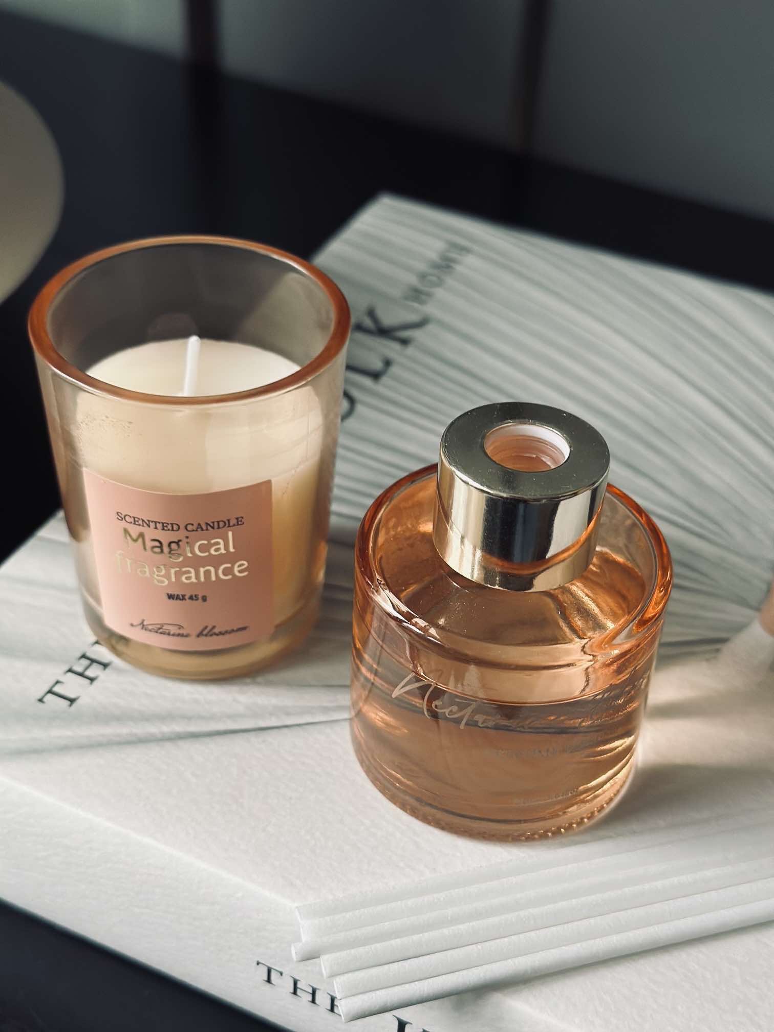 Set de regalo de cera aromática con vela y difusor