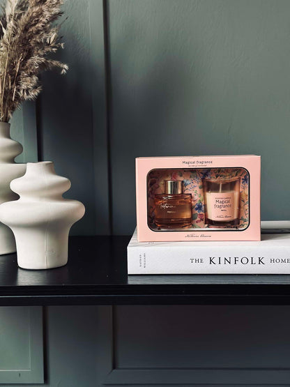 Zestaw prezentowy wosków zapachowych z świecą i dyfuzorem