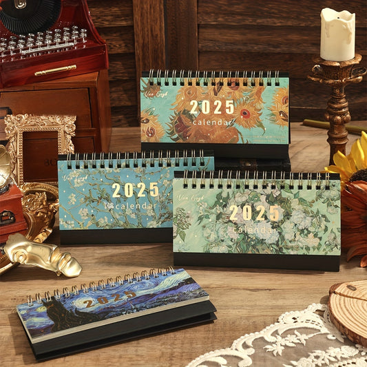 Calendrier de bureau avec design artistique vintage
