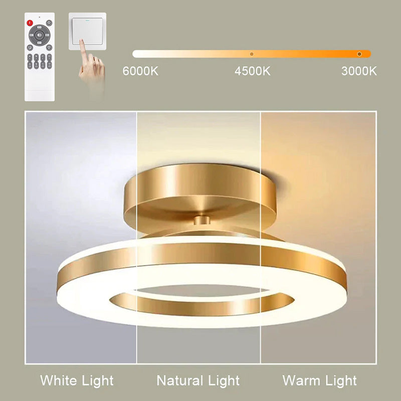 Elegant Gold LED Ceiling Lights for Living Room - Modern Lighting Fixtures for Stylish Home Décor and Ambiance