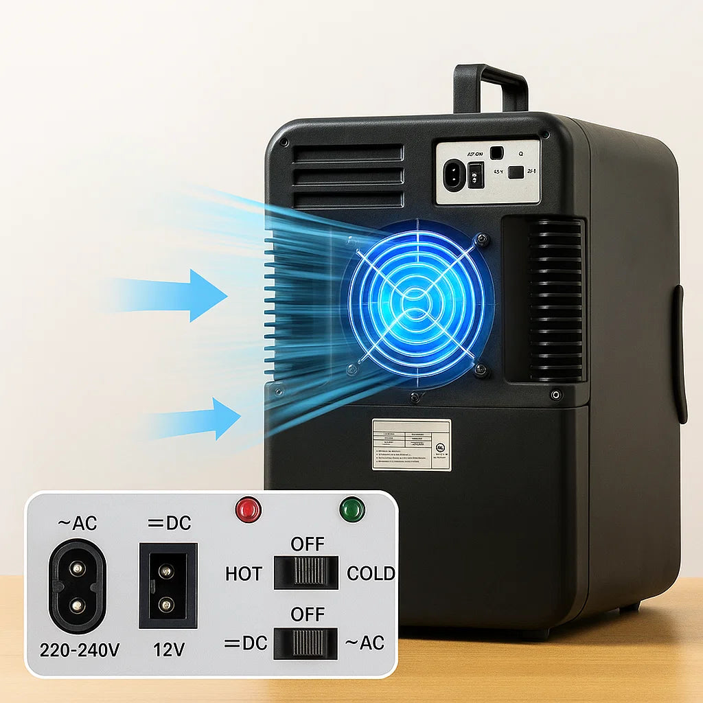 Mini lodówka przenośna cicha chłodziarka do napojów