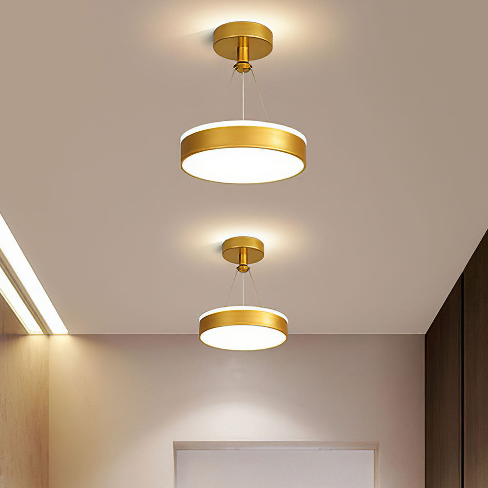 Sleek Modern Metal LED Pendant Ceiling Lights for Stylish Hallway Illumination and Contemporary Home Décor