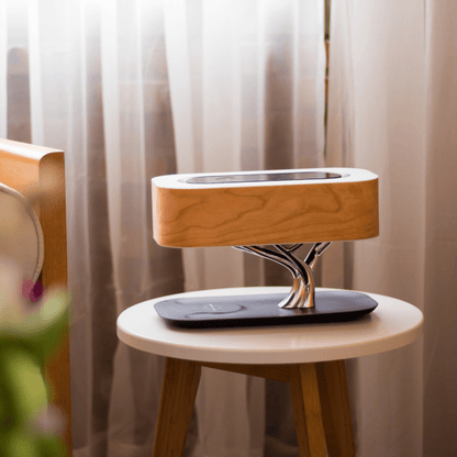 Modern Wood Wireless Charging Table Lamp
