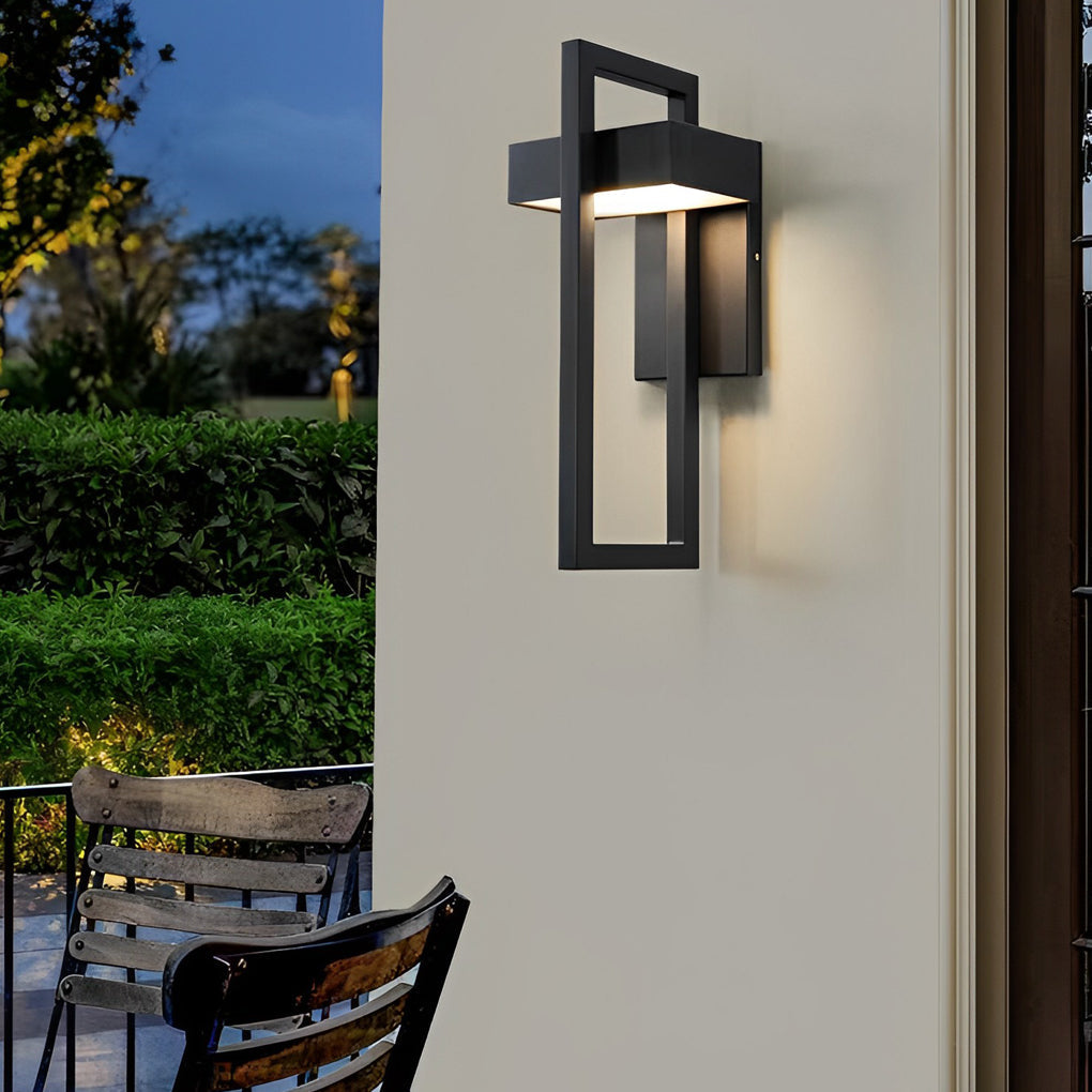 Outdoor Wall Light Modern Black LED Lamp