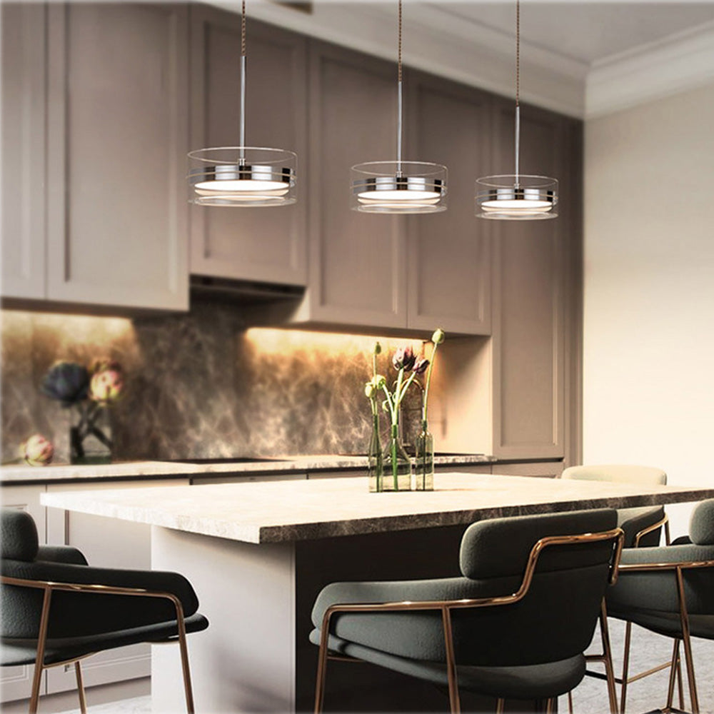 Contemporary Round Pendant Light Fixture - Stylish Modern Hardware for Elegant Home Illumination