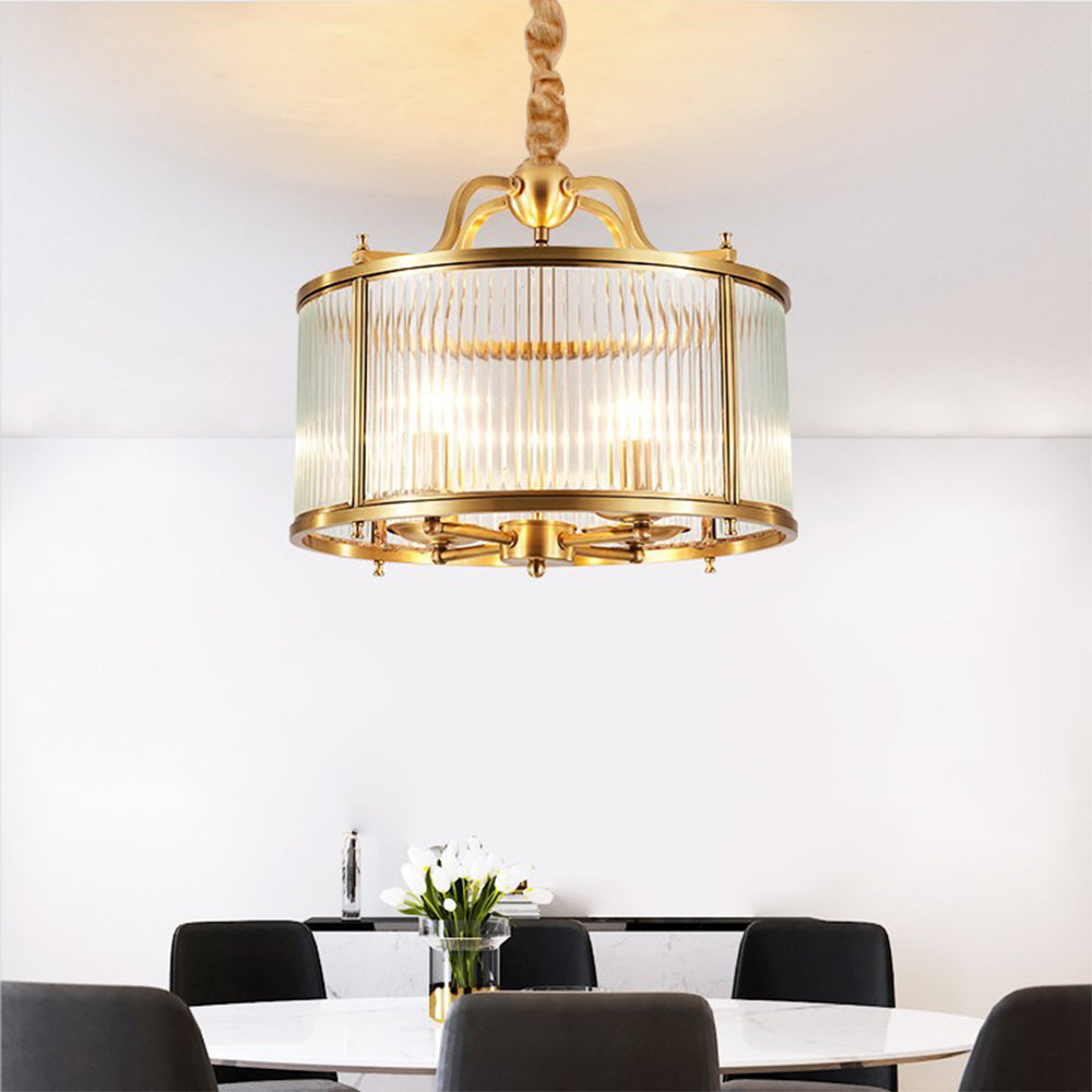 Elegant Gold Glass Pendant Light for Dining Room - Modern Ceiling Fixture to Enhance Your Home Décor and Ambience