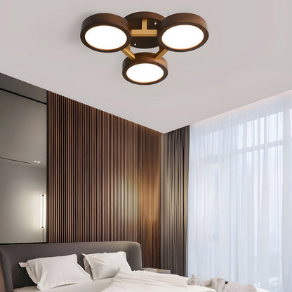 LED Ceiling Light with Wood Modern Design