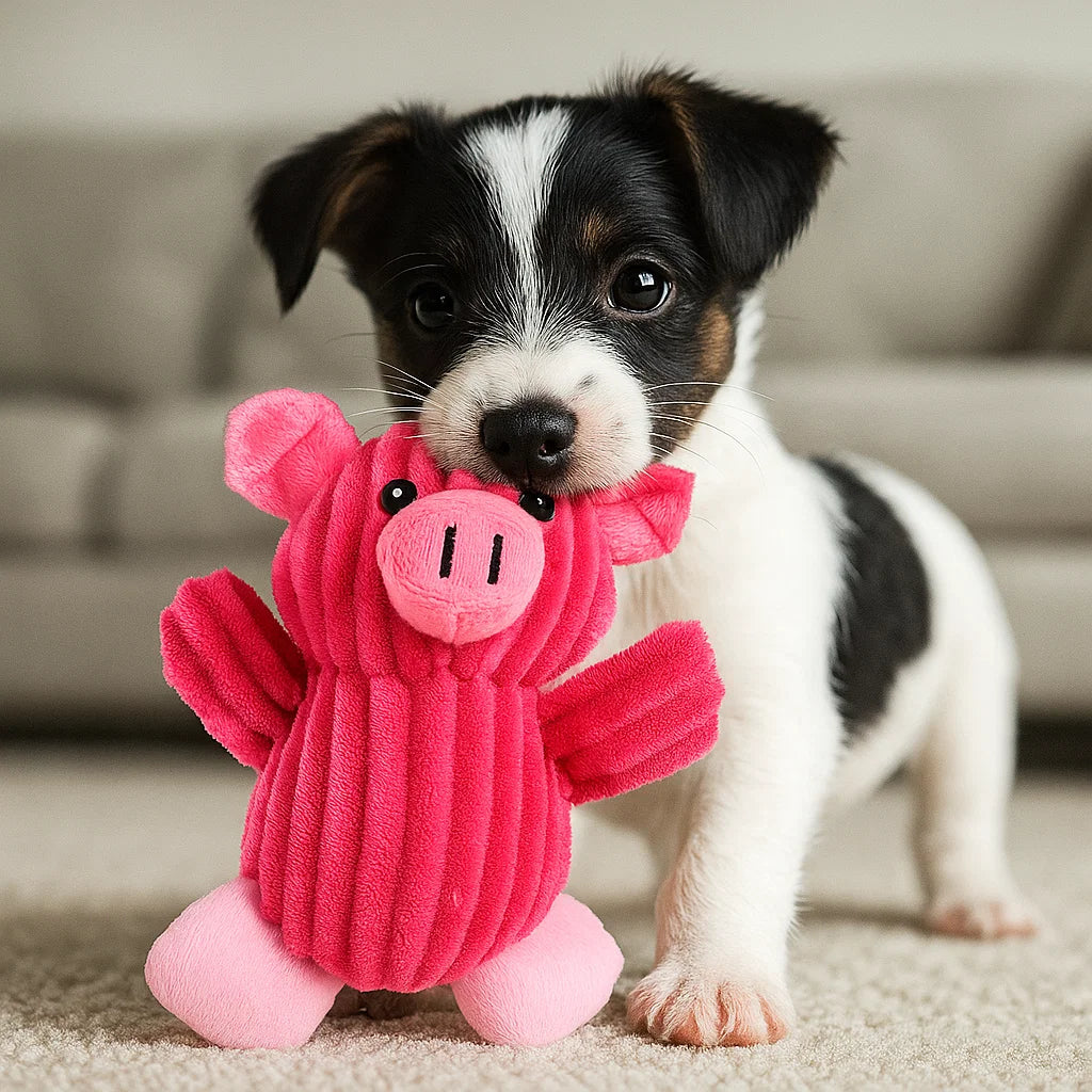 Giocattolo per cane in peluche con squeaky da masticare animale