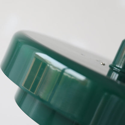 Lampa wisząca w stylu mid-century pomarańczowa metalowa oprawa