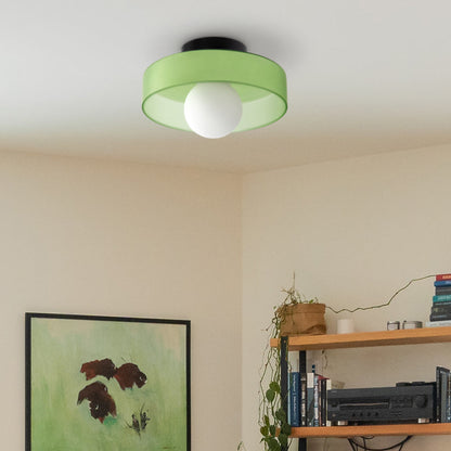Ceiling Light Modern Round Glass Fixture