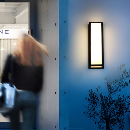 Applique murale extérieure noire en aluminium