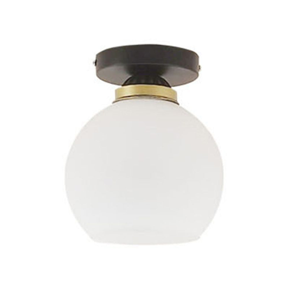 Sleek Modern Black Flush Mount Globe Ceiling Light Fixture for Stylish Home Illumination and Contemporary Décor