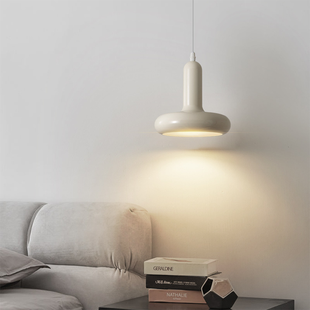 Bauhaus Puck Creamy Pendant Light Fixture - Stylish Modern Illumination for Contemporary Interiors and Elegant Spaces