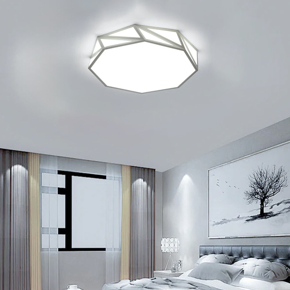 Contemporary Geometric LED Ceiling Light Fixture for Stylish Bedroom Illumination and Modern Home Décor