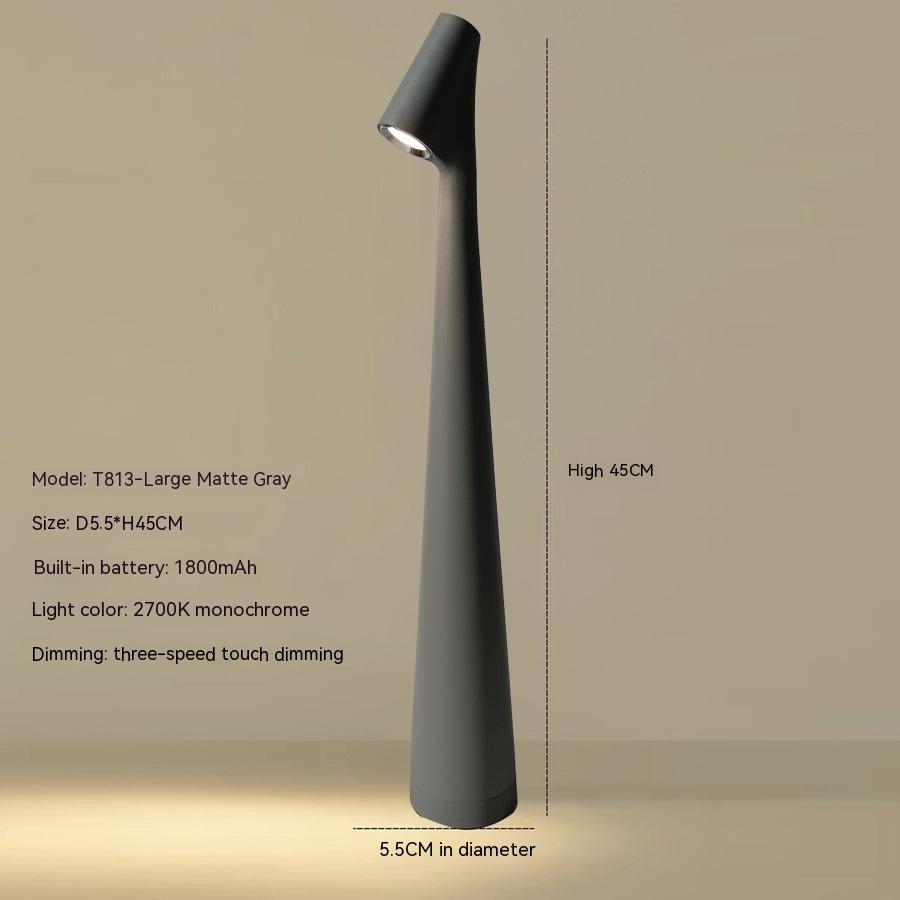 Lampa stołowa nowoczesna czerwona metalowa z oświetleniem LED