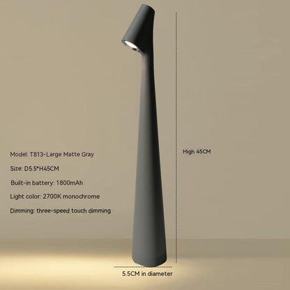 Lampa stołowa nowoczesna czerwona metalowa z oświetleniem LED