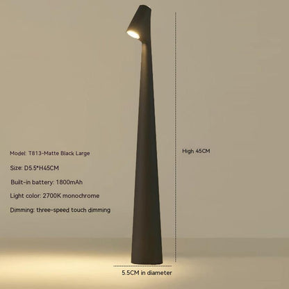 Lampa stołowa nowoczesna czerwona metalowa z oświetleniem LED