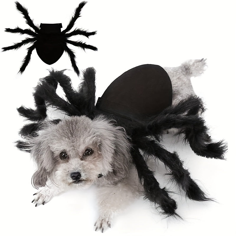 Costume di Halloween divertente e peloso per cane | Design ragno