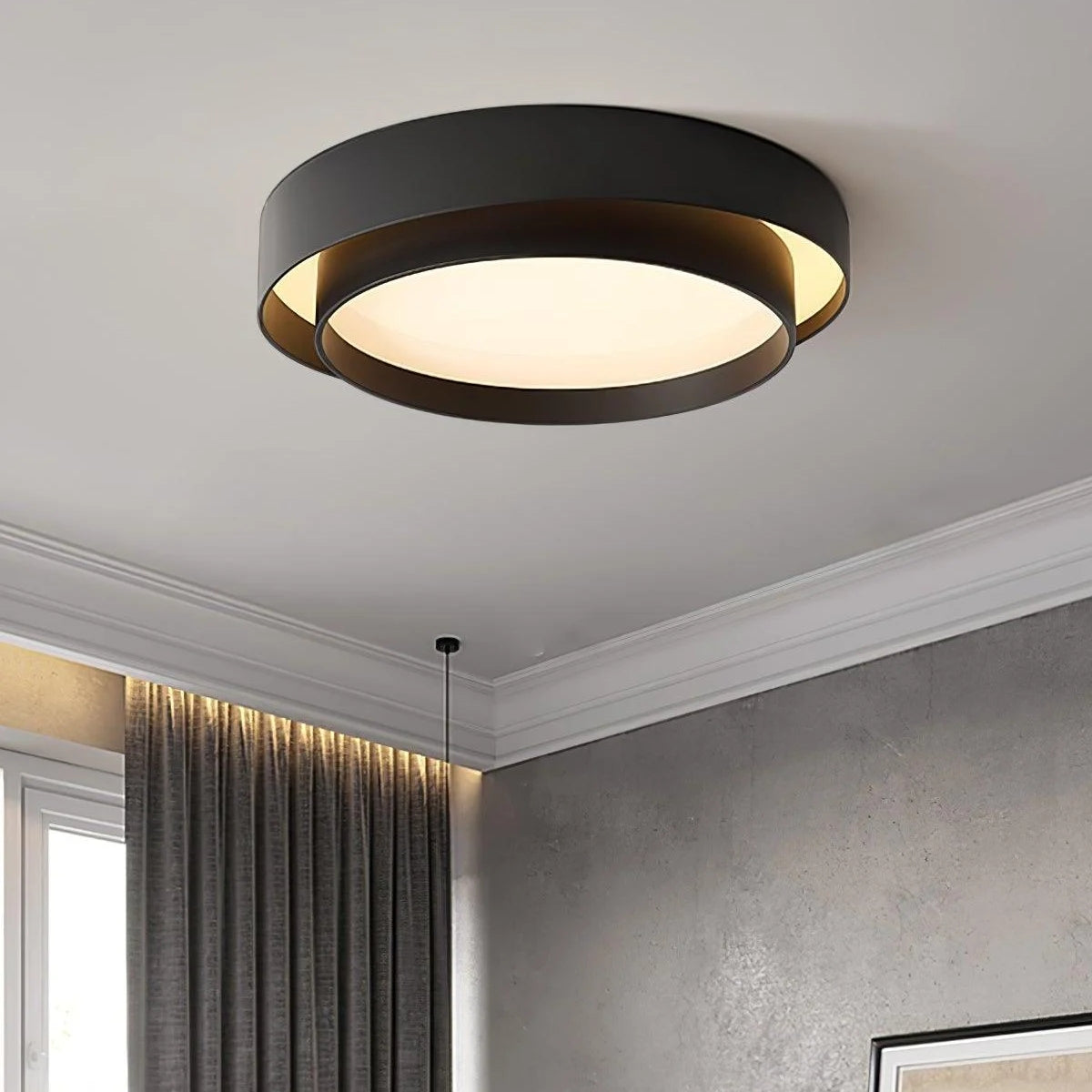 Nordic Modern Minimalist Round LED Ceiling Light Fixture for Contemporary Home Decor and Stylish Illumination