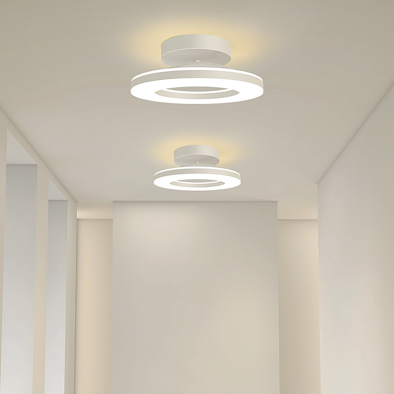 Contemporary Iron LED Ceiling Light for Hallways - Stylish Modern Illumination for Your Home Entrance and Corridors