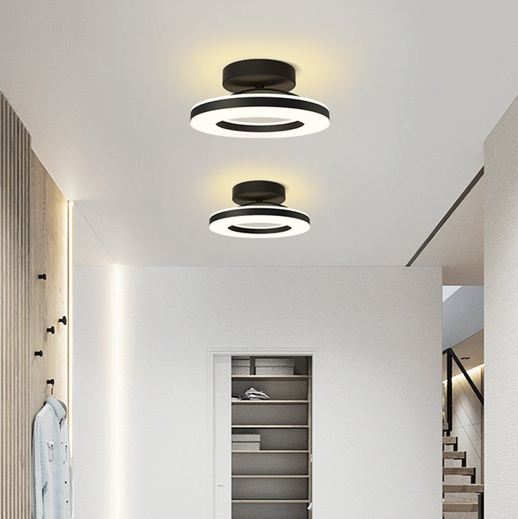 Contemporary Iron LED Ceiling Light for Hallways - Stylish Modern Illumination for Your Home Entrance and Corridors