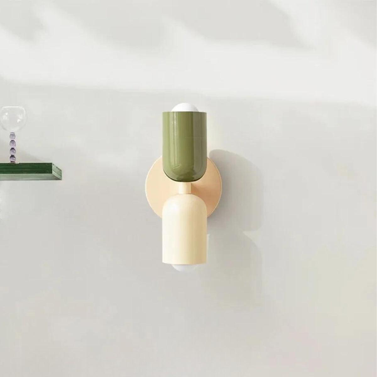 Appliques murales modernes lampe à double abat-jour en verre