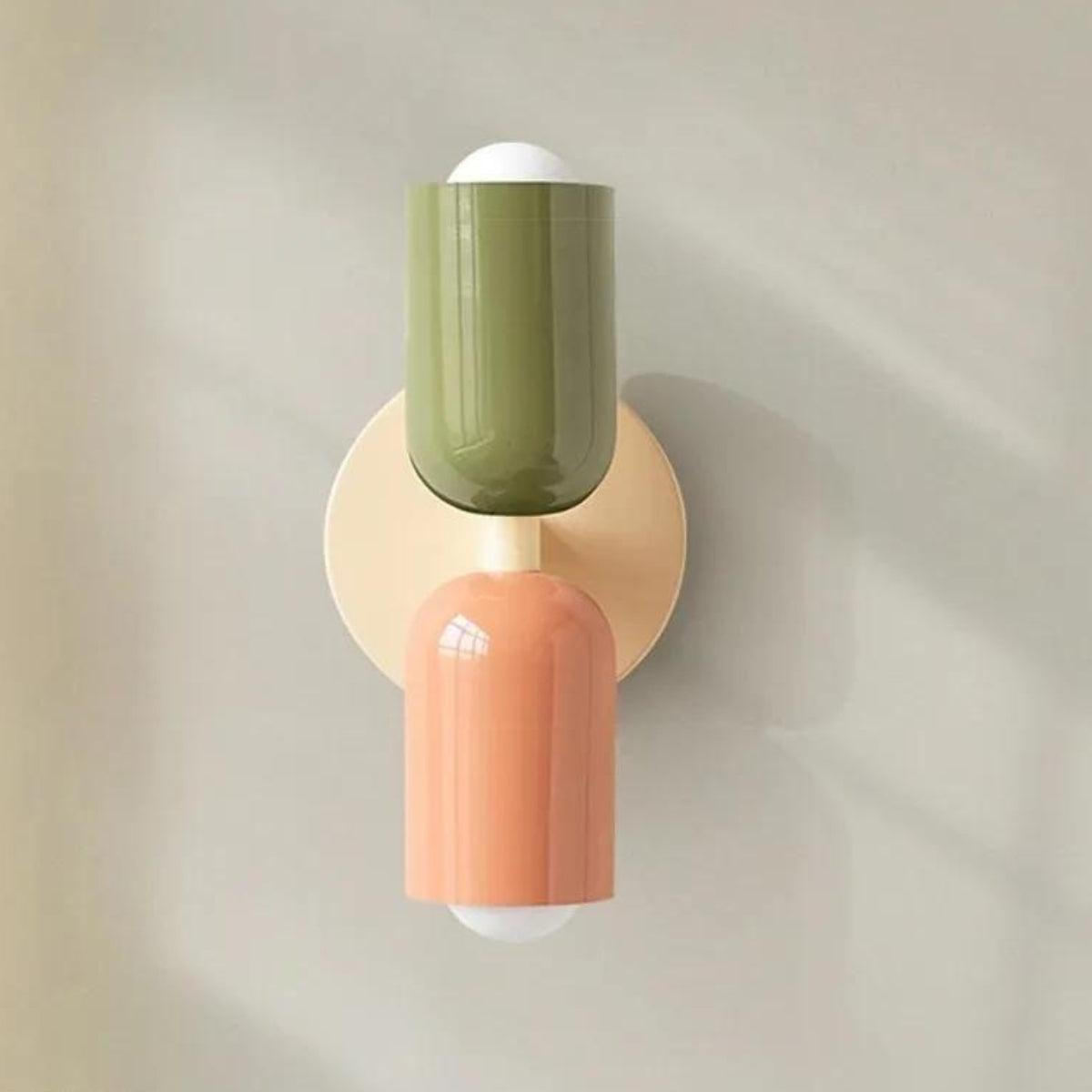 Appliques murales modernes lampe à double abat-jour en verre