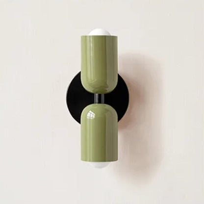 Appliques murales modernes lampe à double abat-jour en verre