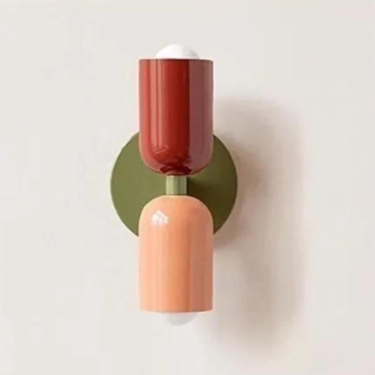 Appliques murales modernes lampe à double abat-jour en verre